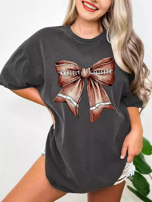 T-Shirt à Manches Courtes et Col Rond pour Femme, Haut Décontracté, à la Mode, Style Rétro, Streetwear