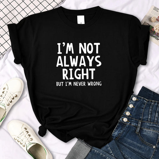 T-shirt col rond femme, estival et décontracté, cool et intéressant avec lettres imprimées