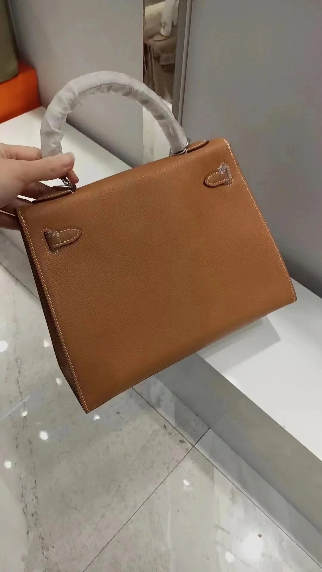 Sac à main en cuir véritable 2025, nouveau Style polyvalent, tendance, Texture haut de gamme, sac à bandoulière, sac Kelly de deuxième génération