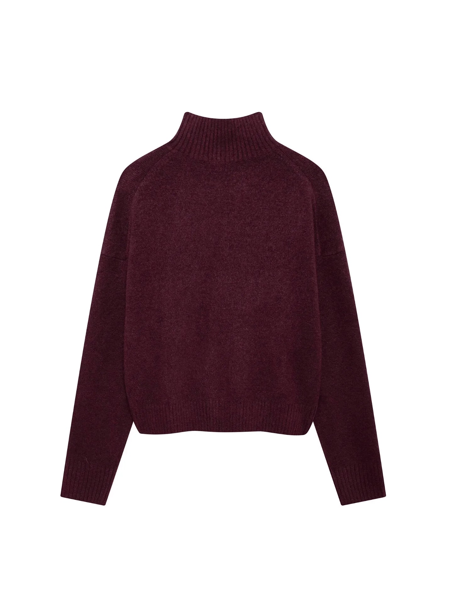 Indefeir femmes printemps nouvelle mode Simple doux basique bordeaux tricots pull tricots