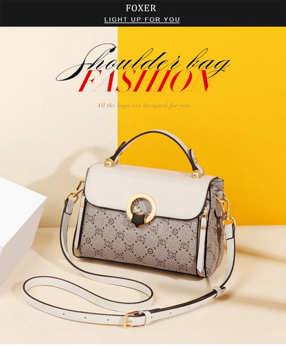 FOXER sac à bandoulière femme Vintage Signature sac fourre-tout 2025 luxe mode femme sac à main sac à bandoulière