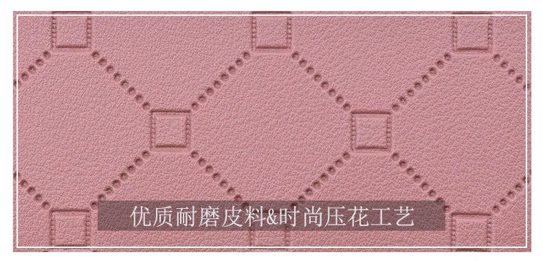 Portefeuille court patchwork pour femme, petit sac à main à fermeture éclair, portefeuilles à carreaux en relief, joli porte-cartes simple, mini sac d'argent rose