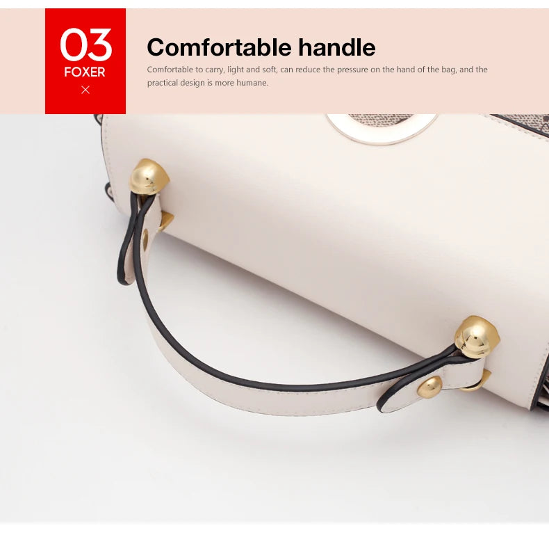 FOXER sac à bandoulière femme Vintage Signature sac fourre-tout 2025 luxe mode femme sac à main sac à bandoulière