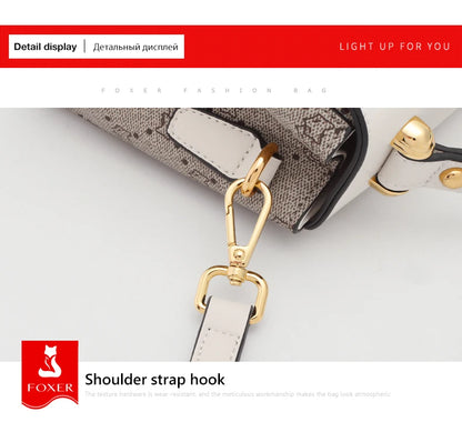 FOXER sac à bandoulière femme Vintage Signature sac fourre-tout 2025 luxe mode femme sac à main sac à bandoulière