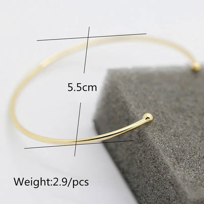 Bracelet à Manchette Ouverte pour Femme et Fille, Bijoux Simples, Minimaliste, Harajuku, Cadeau, Nouvelle Mode, L187