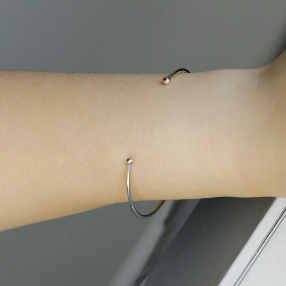 Bracelet à Manchette Ouverte pour Femme et Fille, Bijoux Simples, Minimaliste, Harajuku, Cadeau, Nouvelle Mode, L187