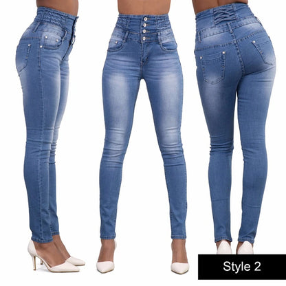 Femmes noir Jean Push Up crayon Denim pantalon dames Vintage taille haute décontractée Stretch maigre maman Jean mince Femme