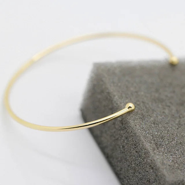 Bracelet à Manchette Ouverte pour Femme et Fille, Bijoux Simples, Minimaliste, Harajuku, Cadeau, Nouvelle Mode, L187