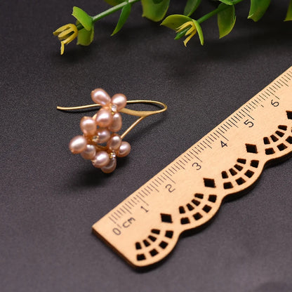 GLSEEVO – boucles d'oreilles en perles d'eau douce naturelles, style Boho, fleur, cadeaux de mariage, goutte d'eau, Bijoux pour femmes, GE0546