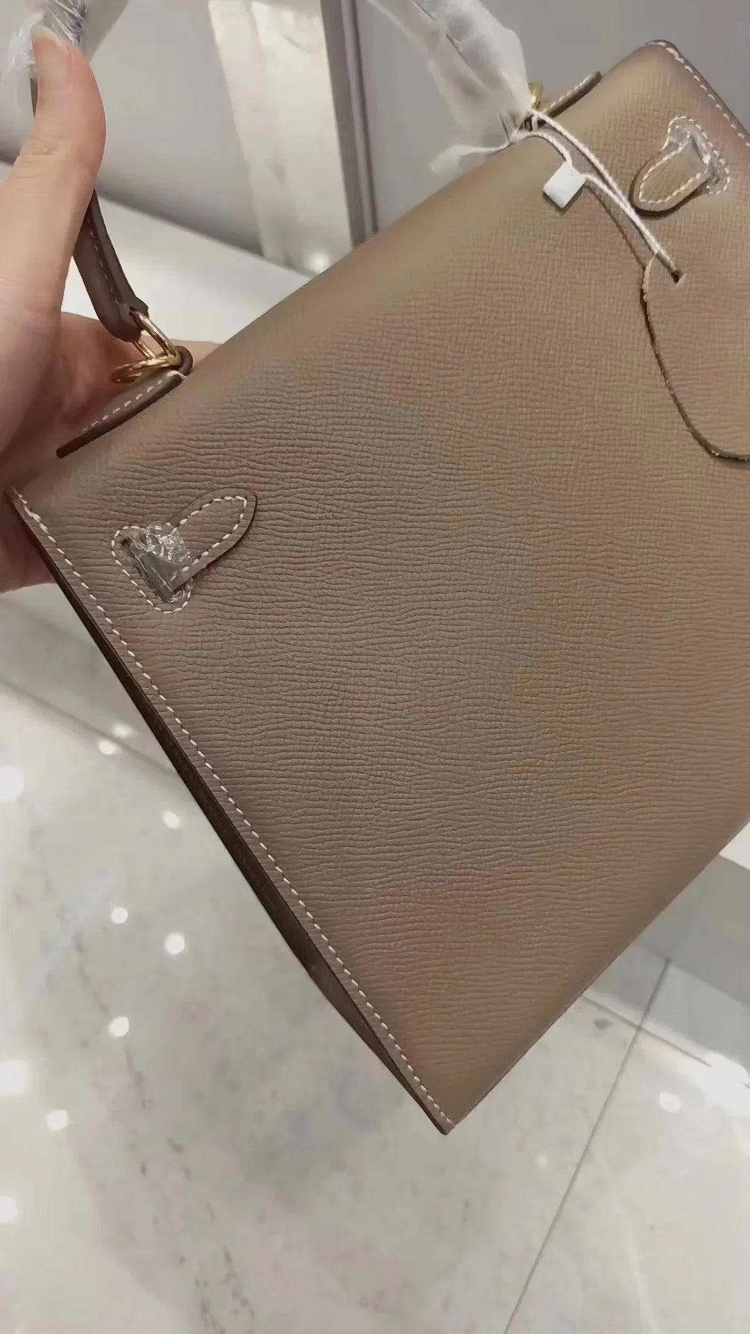 Sac à main en cuir véritable 2025, nouveau Style polyvalent, tendance, Texture haut de gamme, sac à bandoulière, sac Kelly de deuxième génération