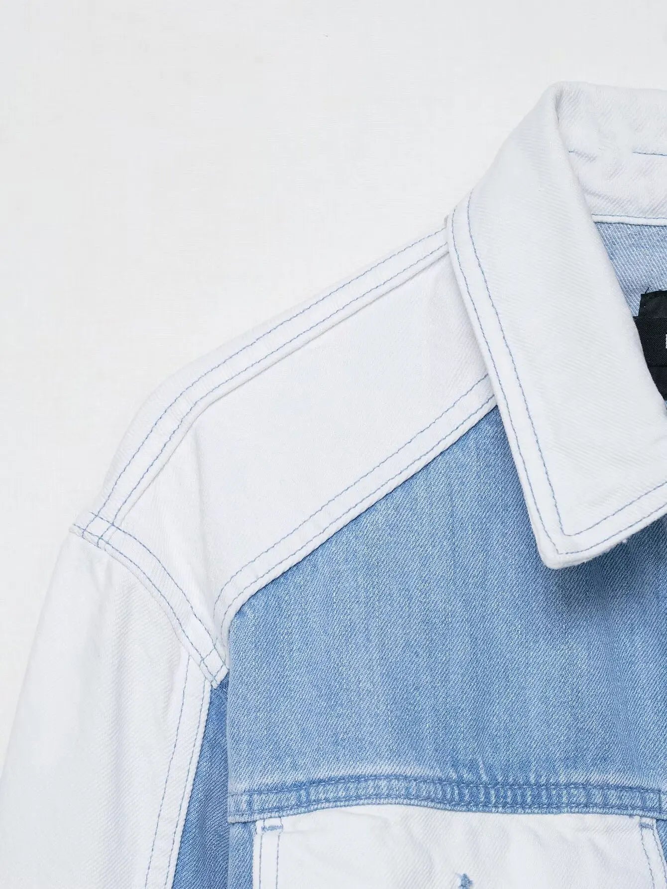 HH – costume en Denim Vintage pour femme, manteau à revers à manches longues et simple boutonnage + jean taille haute à jambes larges, ensemble de mode de rue, automne 2024