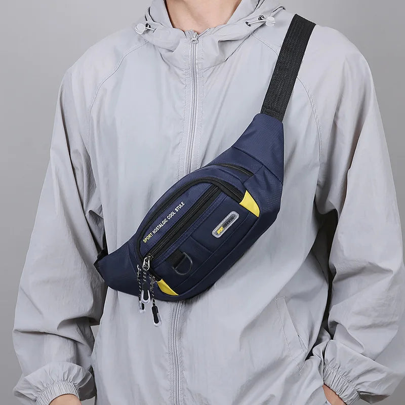 Sac de taille de Fitness de grande capacité pour hommes, Portable, Anti-vol, Ultra fin, petit sac de poitrine, sport, loisirs de plein air, course à pied