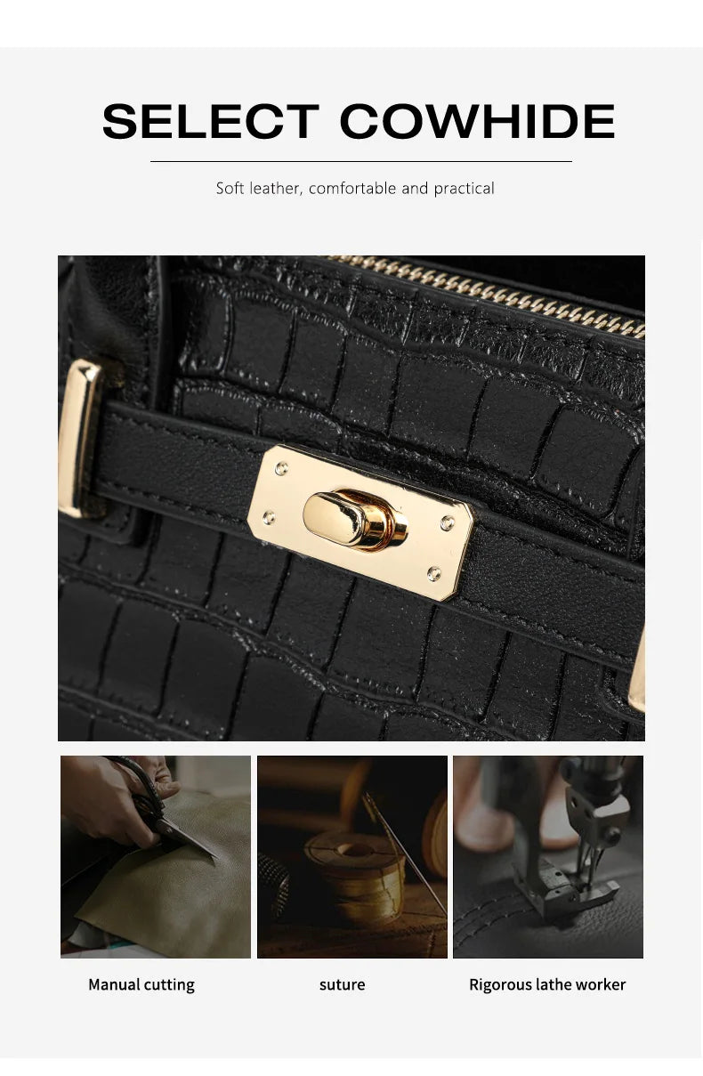 Sac en peau de vache première couche, sac rouge pour mère, sac à main à la mode pour femme, sac à bandoulière en cuir véritable pour mariage