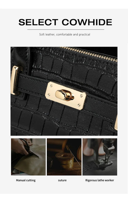 Sac en peau de vache première couche, sac rouge pour mère, sac à main à la mode pour femme, sac à bandoulière en cuir véritable pour mariage