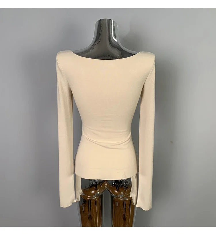 T-Shirt femmes basique décontracté 2025 été T-Shirt col rond Femme vêtements Sexy poitrine basse voir à travers doux mince hauts T-Shirt Femme