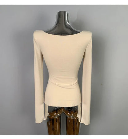 T-Shirt femmes basique décontracté 2025 été T-Shirt col rond Femme vêtements Sexy poitrine basse voir à travers doux mince hauts T-Shirt Femme