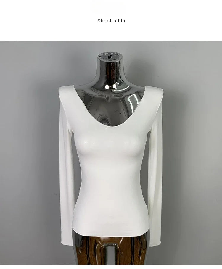 T-Shirt femmes basique décontracté 2025 été T-Shirt col rond Femme vêtements Sexy poitrine basse voir à travers doux mince hauts T-Shirt Femme