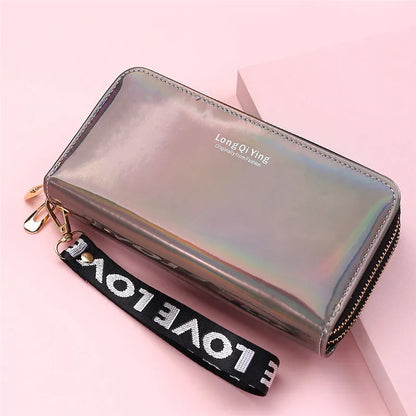 Portefeuille Long en cuir PU souple pour femmes, Double fermeture éclair, pochette pour pièces de monnaie, grande capacité, porte-carte de visite, nouvel arrivage