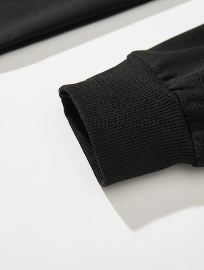 Ensemble sweat-shirt et pantalon de sport pour hommes, décontracté et chaud, imprimé JORDAN 23, ample et épais, en velours, col rond, automne et hiver