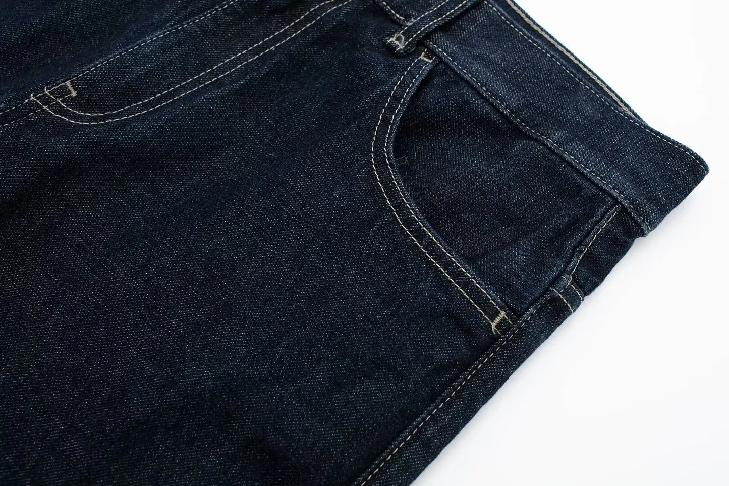 HH – costume en Denim Vintage pour femme, manteau à revers à manches longues et simple boutonnage + jean taille haute à jambes larges, ensemble de mode de rue, automne 2024