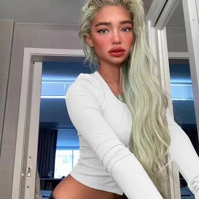 T-shirt à simple boutonnage à manches longues haut court couleur unie t-shirts pour femmes Streetwear coupe ajustée dame tenue Camisetas Ropa Mujer