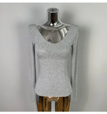 T-Shirt femmes basique décontracté 2025 été T-Shirt col rond Femme vêtements Sexy poitrine basse voir à travers doux mince hauts T-Shirt Femme