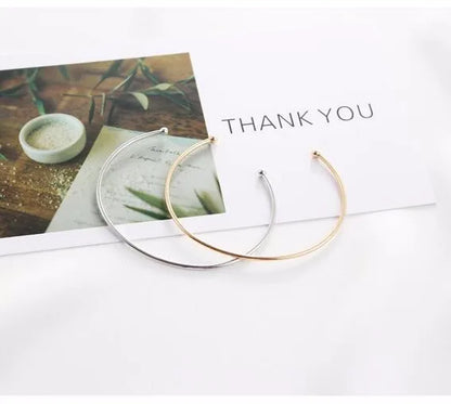 Bracelet à Manchette Ouverte pour Femme et Fille, Bijoux Simples, Minimaliste, Harajuku, Cadeau, Nouvelle Mode, L187