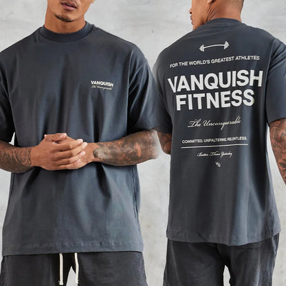 Grandes manches courtes hommes T-shirts été nouveau sport loisirs coton col rond mode vêtements salle de sport chemises de course homme