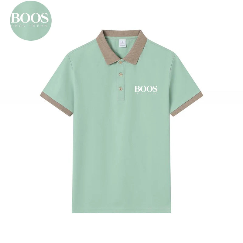 Polo d'été à manches courtes pour hommes, LOGO brodé, grande taille, T-shirt d'affaires en Nylon fin, respirant, de haute qualité