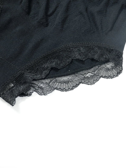 Sous-vêtement Taille Haute pour Femme Enceinte, Sans Couture, Entièrement Recouvert, Respirant et Confortable, Bordure en Dentelle