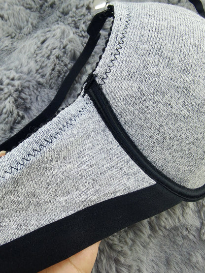 Sous-vêtements Sexy pour femmes avec jantes en acier, bretelles Push Up rassemblées, soutien-gorge réglable, Lingerie tricotée confortable au quotidien