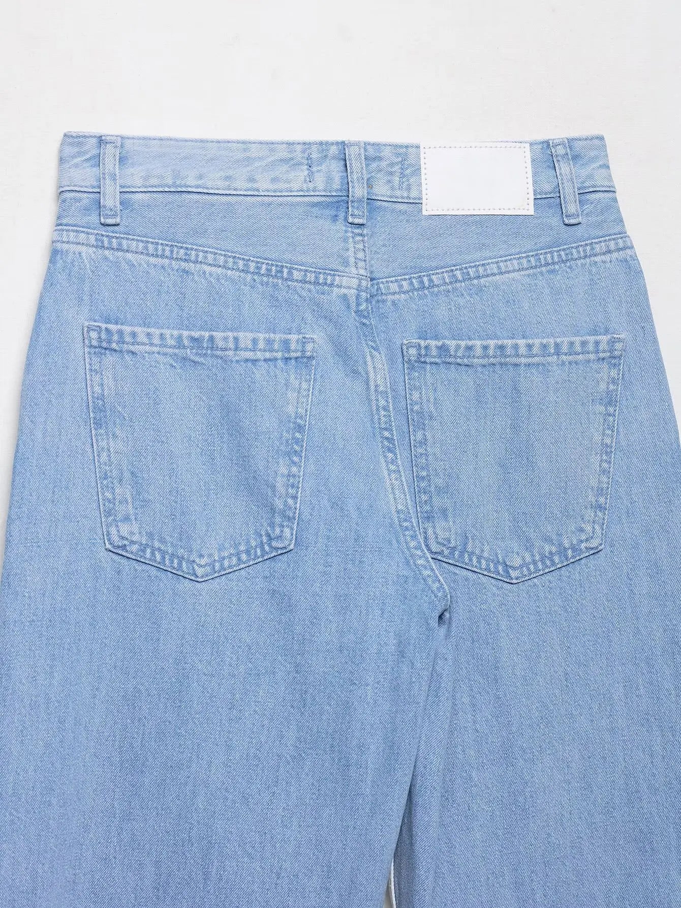 HH – costume en Denim Vintage pour femme, manteau à revers à manches longues et simple boutonnage + jean taille haute à jambes larges, ensemble de mode de rue, automne 2024