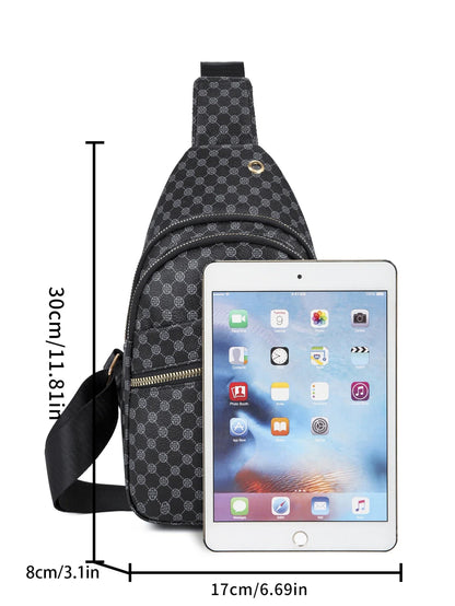 Sac de poitrine de voyage urbain pour hommes, Design tendance en cuir PU, sac à bandoulière pour téléphone, sacs à bandoulière pour hommes, Sports de plein air et loisirs