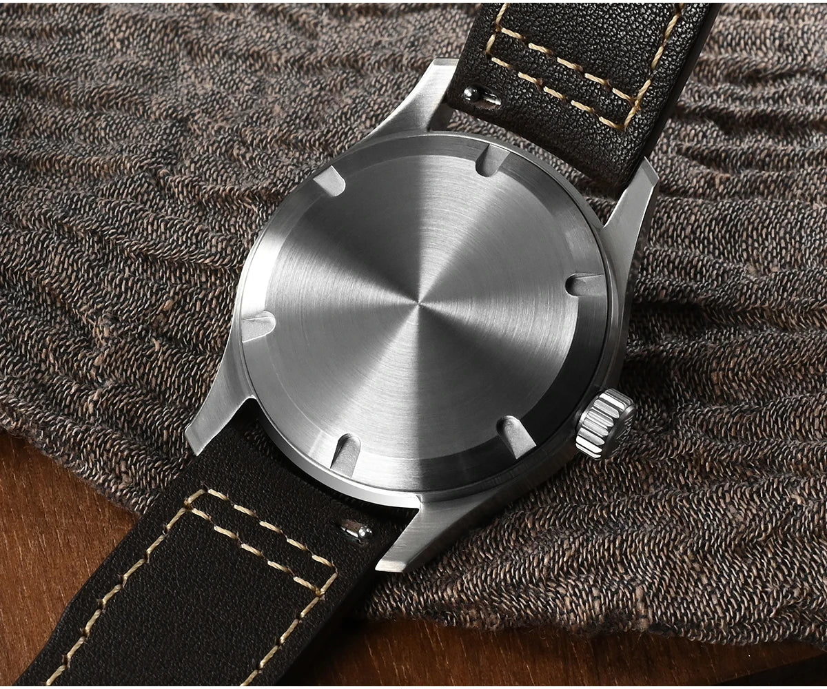 San Martin – montre pilote pour hommes, 37mm, Miyota 8215, mode Simple, militaire, automatique, mécanique, étanche à 100m, BGW-9