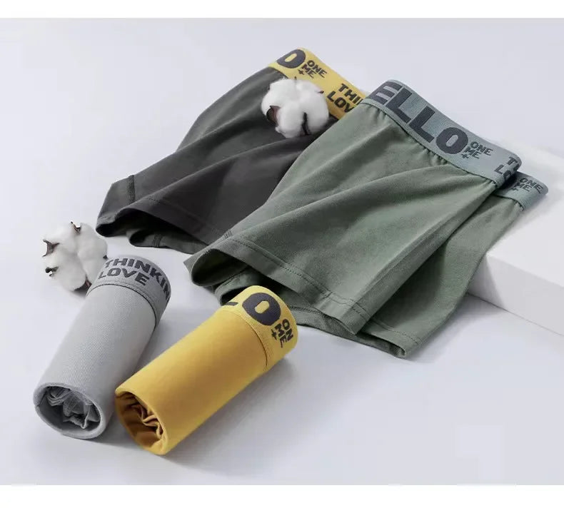 Boxer Confortable en Coton pour Homme, Sous-Vêtement Doux et Respirant