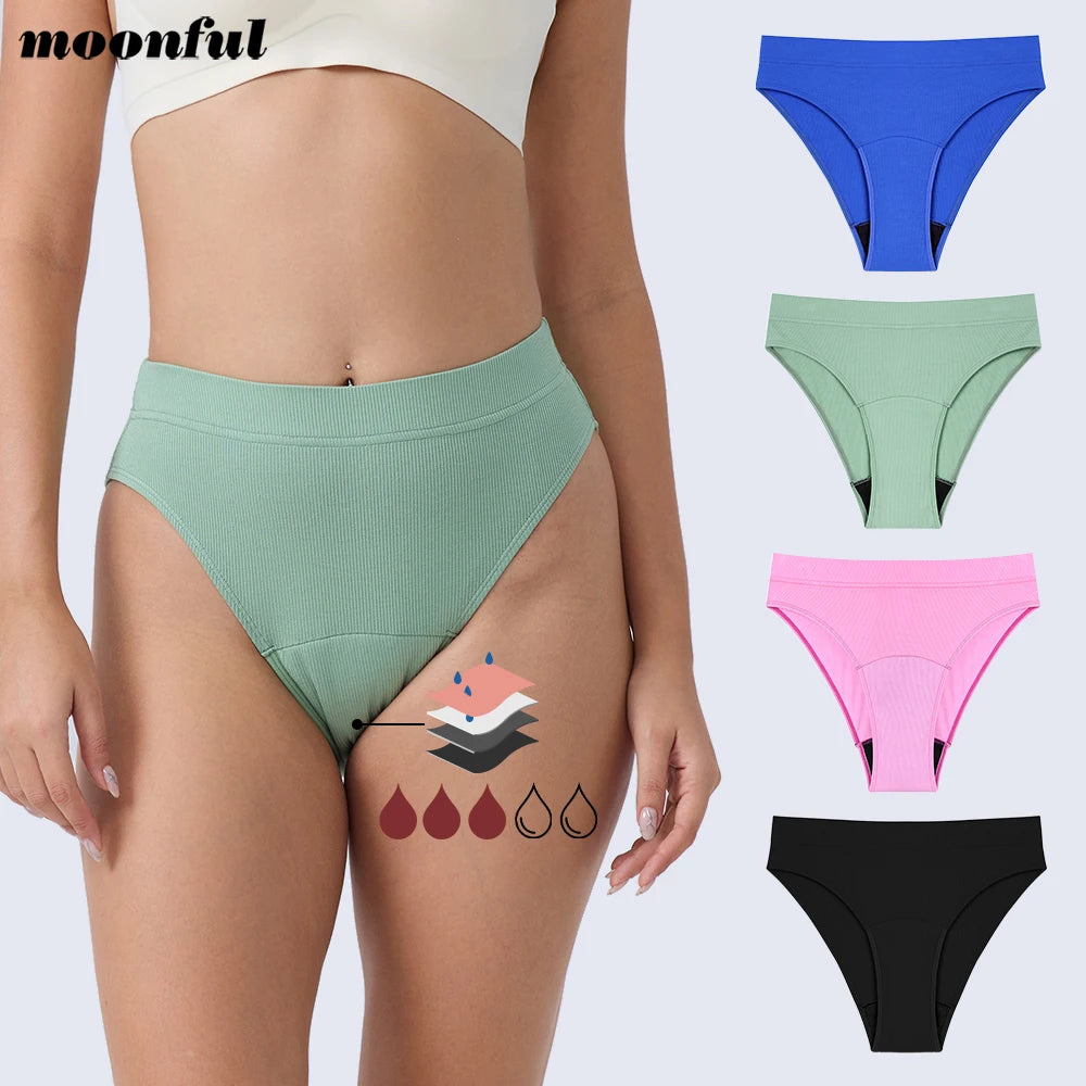 Sous-vêtements menstruels en coton, culotte menstruelle, taille haute, sous-vêtements absorbants pour femmes, sous-vêtements à flux abondant
