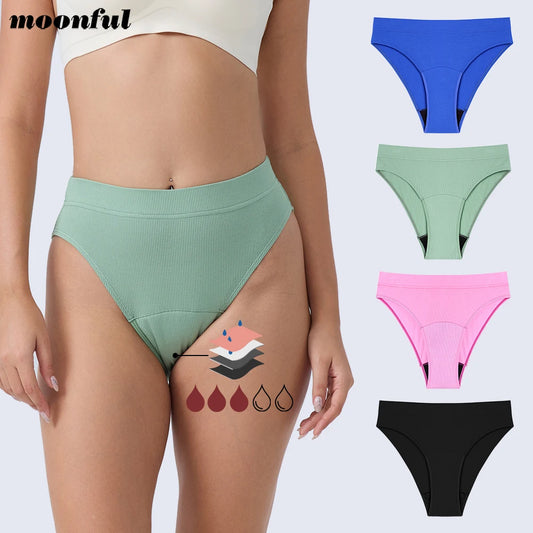 Sous-vêtements menstruels en coton, culotte menstruelle, taille haute, sous-vêtements absorbants pour femmes, sous-vêtements à flux abondant