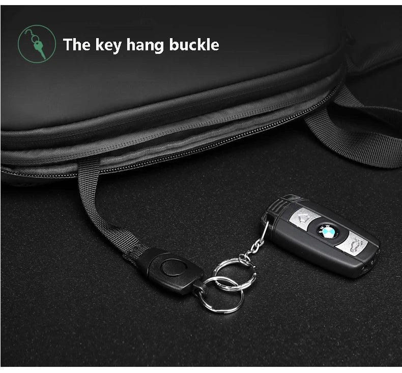 Sac à Bandoulière Multifonction Extensible et Étanche pour Homme, Sacoche de Poitrine, Voyage