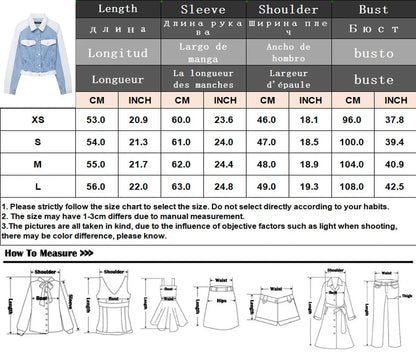 HH – costume en Denim Vintage pour femme, manteau à revers à manches longues et simple boutonnage + jean taille haute à jambes larges, ensemble de mode de rue, automne 2024