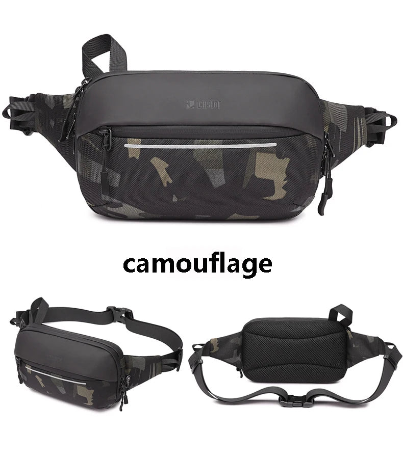 Sac à Bandoulière Multifonction Extensible et Étanche pour Homme, Sacoche de Poitrine, Voyage