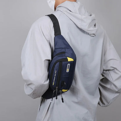 Sac de taille de Fitness de grande capacité pour hommes, Portable, Anti-vol, Ultra fin, petit sac de poitrine, sport, loisirs de plein air, course à pied