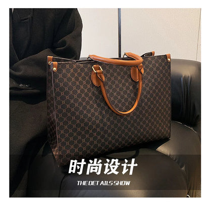 Sacs pour femmes de grande capacité en Europe et aux états-unis, sac à bandoulière rétro lettres classiques, sacs à main de banlieue en PU pour femmes