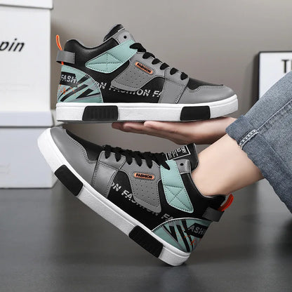 Chaussures de skate pour hommes 46 baskets montantes décontractées chaussures de rue respirantes chaussures plates noires chaussures de marche Chaussure Homme