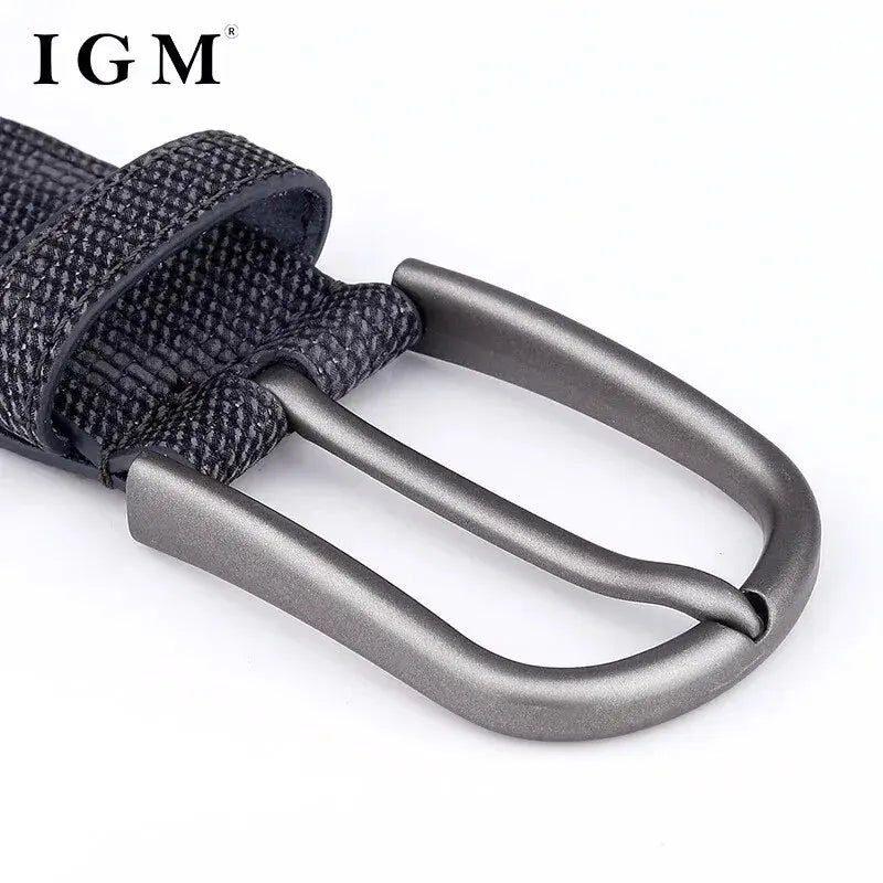 Ceinture en toile tissée pour hommes, tout élastique, extensible, pour garçons, jeunes pantalons polyvalents, Jeans, ceinture à la mode boutonnée