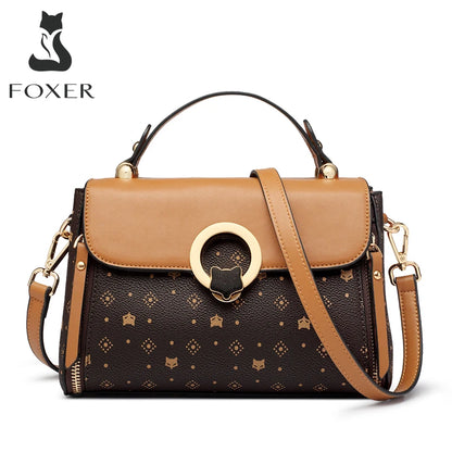 FOXER sac à bandoulière femme Vintage Signature sac fourre-tout 2025 luxe mode femme sac à main sac à bandoulière
