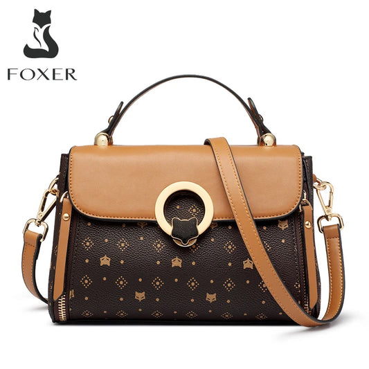 FOXER sac à bandoulière femme Vintage Signature sac fourre-tout 2025 luxe mode femme sac à main sac à bandoulière