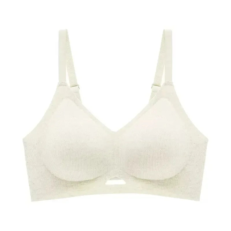 Sous-vêtements sans couture pour femmes, soutien fin et doux, froncés, seins latéraux, soutien-gorge Anti-affaissement, confortable et respirant