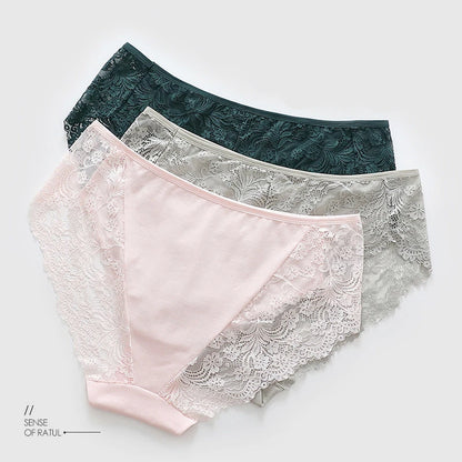 Sous-vêtements femmes coton ropa intérieur femenina surdimensionné lingerie dentelle doux calzones para mujer élégant sans couture sexy culotte nouveau
