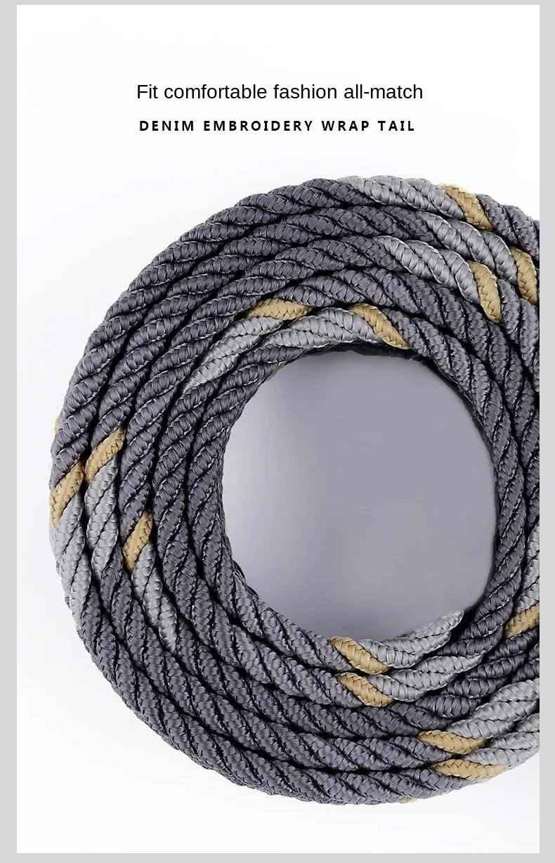 Ceinture en toile tissée pour hommes, tout élastique, extensible, pour garçons, jeunes pantalons polyvalents, Jeans, ceinture à la mode boutonnée