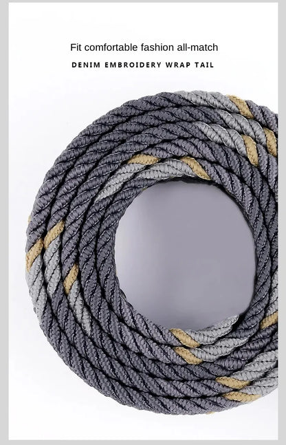 Ceinture en toile tissée pour hommes, tout élastique, extensible, pour garçons, jeunes pantalons polyvalents, Jeans, ceinture à la mode boutonnée